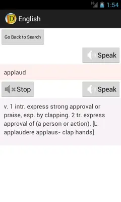 English android App screenshot 1